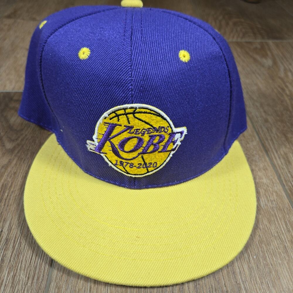 Kobe Bryant Legends Lakers Hat Black Mamba Strapback Cap Adjustable Embroidered